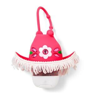 Bath & Body Works Pink Sequin Cowboy Hat Pocketbac Hand Sanitizer Holder NEW